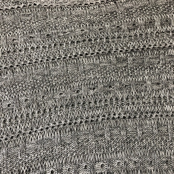 𝅺Dynamite Heathered Grey Loose Crocheted Knit Sweater - Picture 5 of 10